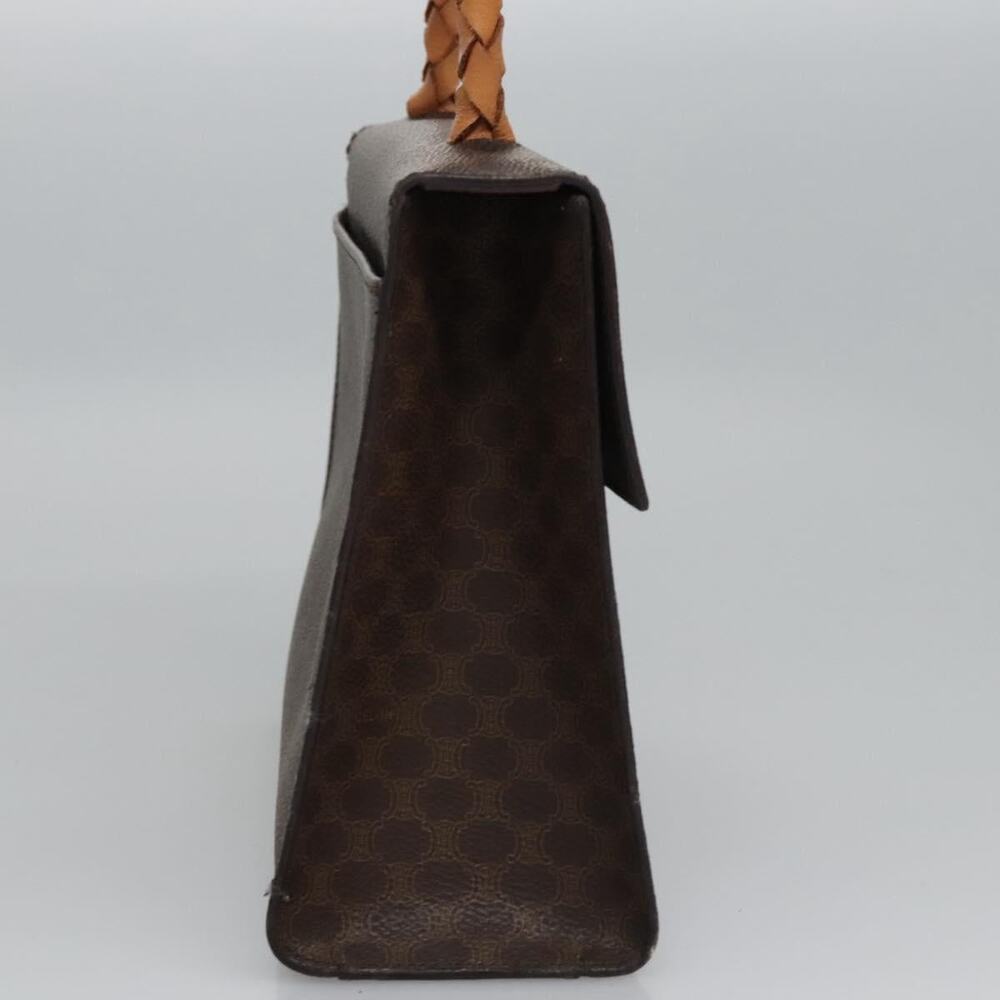 CELINE Macadam Canvas Hand Bag Pvc Leather Brown - Picture 5 of 13